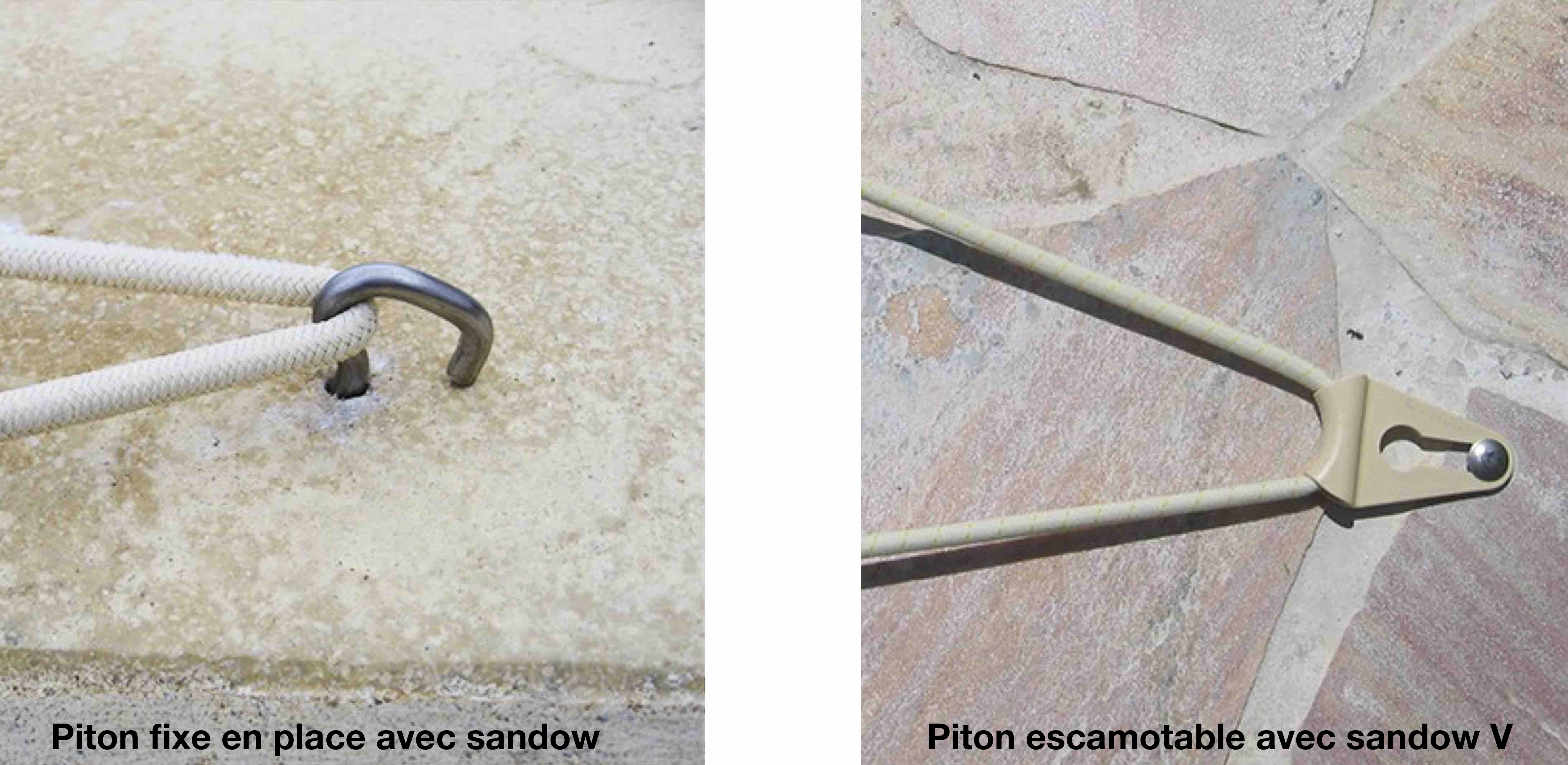 Pitons pour bâches d'hivernage piscine